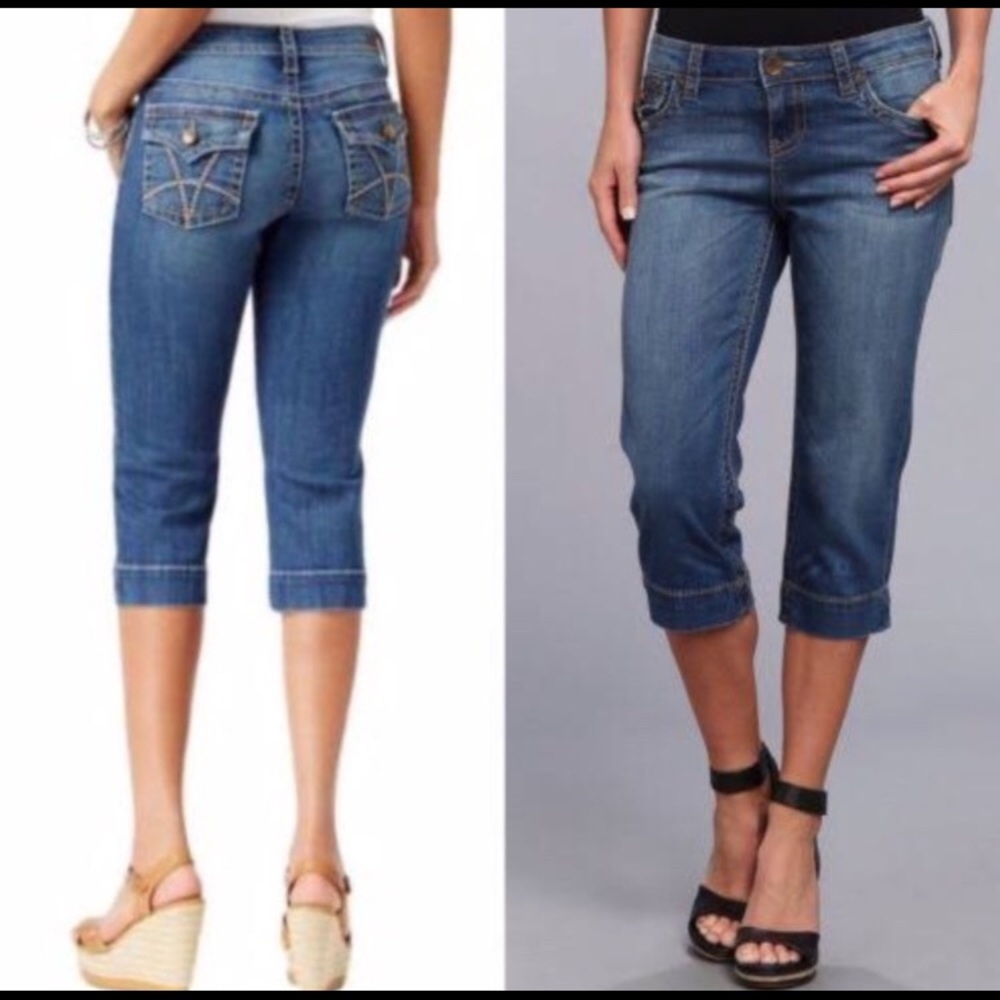 Kut from the Kloth Natalie Crop Jeans Capri KFTK